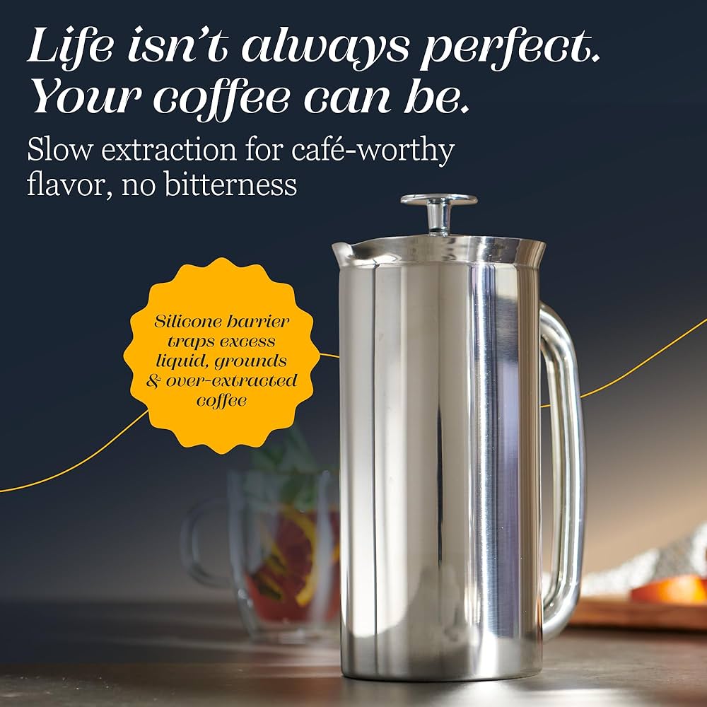 ESPRO コーヒープレス エスプロ・プレス マッドブラック 微粉を感じない！？ ESPRO（エスプロ）のコーヒーフレンチプレス